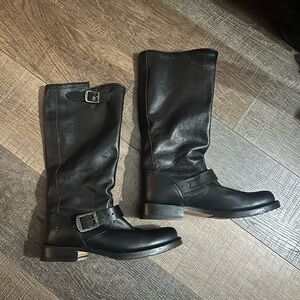Frye black leather boots size 8.5 women’s
